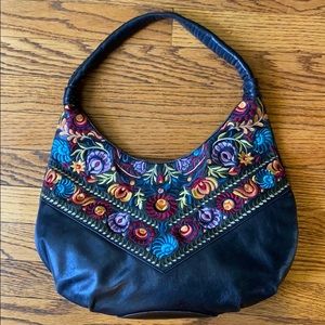 Beautiful Isabella Fiore black leather handbag